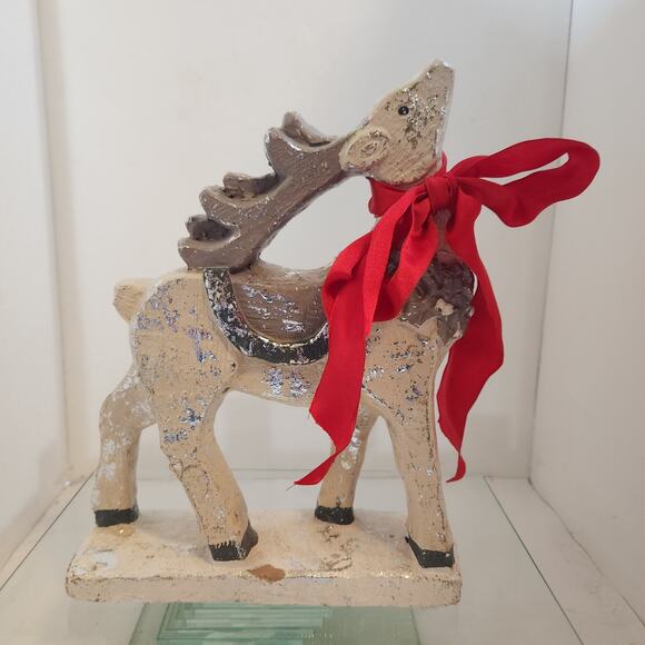 Resin Christmas Reindeer 13" - Picture 1 of 7